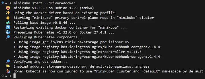 Minikube Start Output
